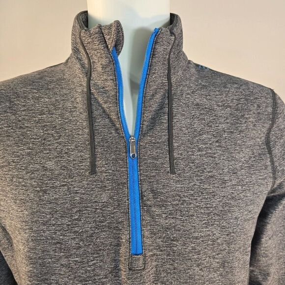 Lululemon Sweat Session 1/2 Zip Sz M Heathered Gray Surge Warm Performance Shirt - Picture 3 of 9